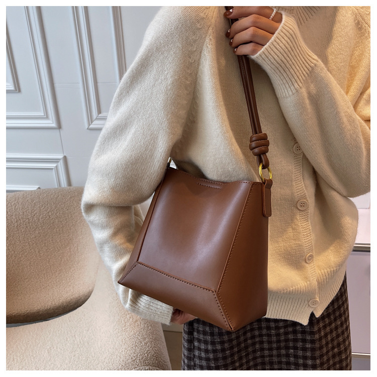 Retro bucket tas met grote capaciteit voor dames schoudertas_voghion.com