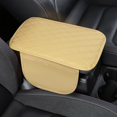 Wear-Resistant Armrest Box Protective Pad – Armrest box pad - warm-rice-with-pockets