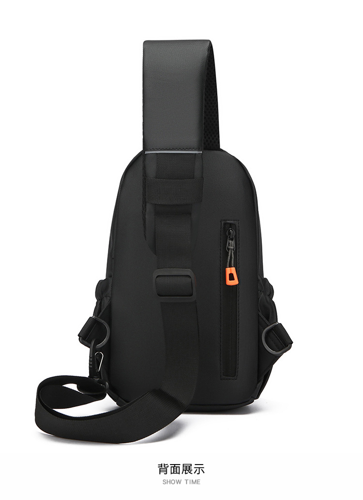 Business bag, multi-functional men's bag, trendy brand men's chest bag, water-resistant crossbody bag, casual single-shoulder backpack, fashionable cross-border undefined