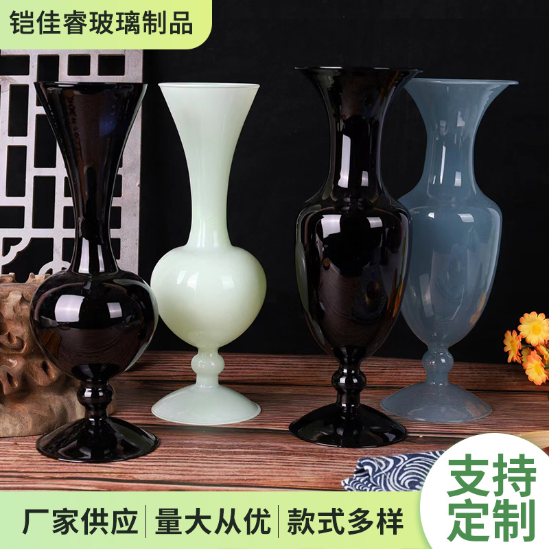 定制 玻璃瓶玻璃花瓶加厚客厅插花摆件水培花瓶欧式大号花器