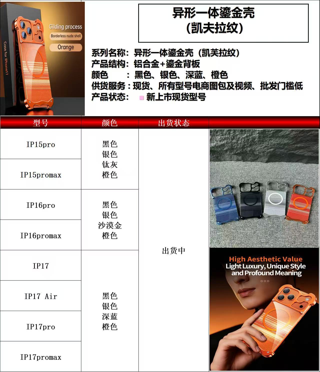 Ốp lưng iPhone 16 / 17 Pro Max kim loại mạ vàng viền, nam châm, chống rơi — Vỏ mạ vàng nguyên khối có hình dáng đặc biệt (mẫu Kevlar) [đen], Vỏ mạ vàng nguyên khối có hình dáng đặc biệt (mẫu Kevlar) [bạc], Vỏ mạ vàng nguyên khối có hình dáng đặc biệt (mẫu Kevlar) [cam], Vỏ mạ vàng nguyên khối có hình dáng đặc biệt (mẫu Kevlar) [xanh đậm] chi tiết 1