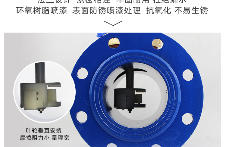 源头批发旋翼式法兰普通插入式水表铁壳铜罩大口径自来水冷热水表 DN100详情8