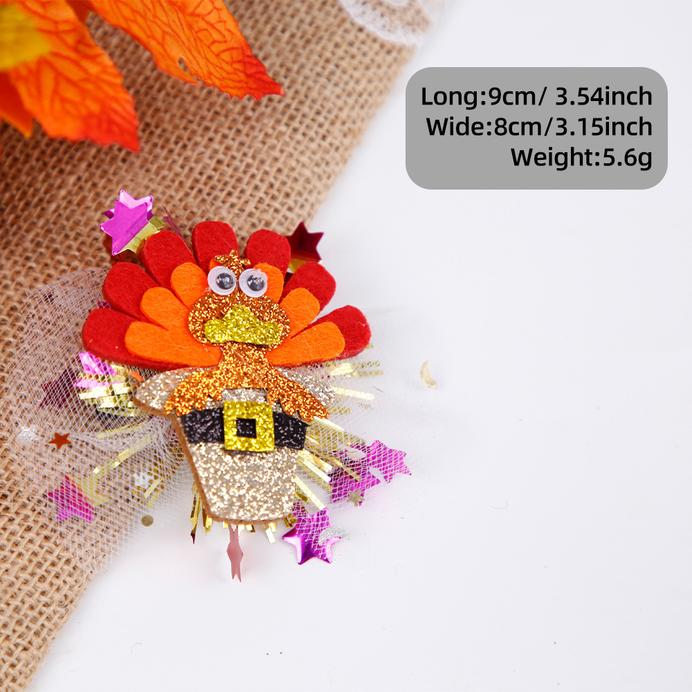 Día de Acción de Gracias accesorios para mascotas calabazas turquía mallas brocas de cabello perros gatos otoño festival de cosecha fiesta decoración tarjeta de cabello