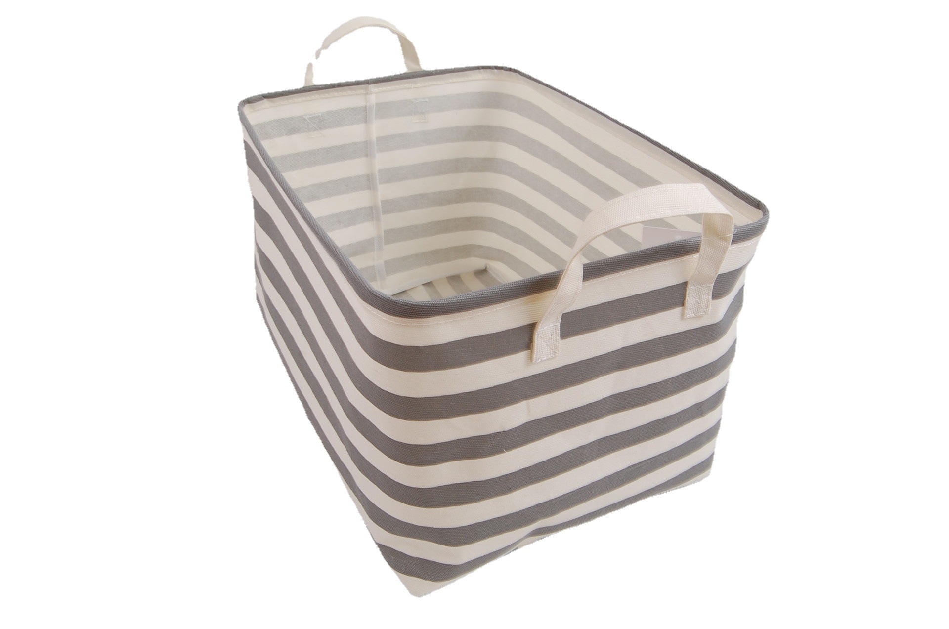 大号长束口布艺玩具收纳筐防尘防潮折叠衣服被子棉麻整理收纳盒箱