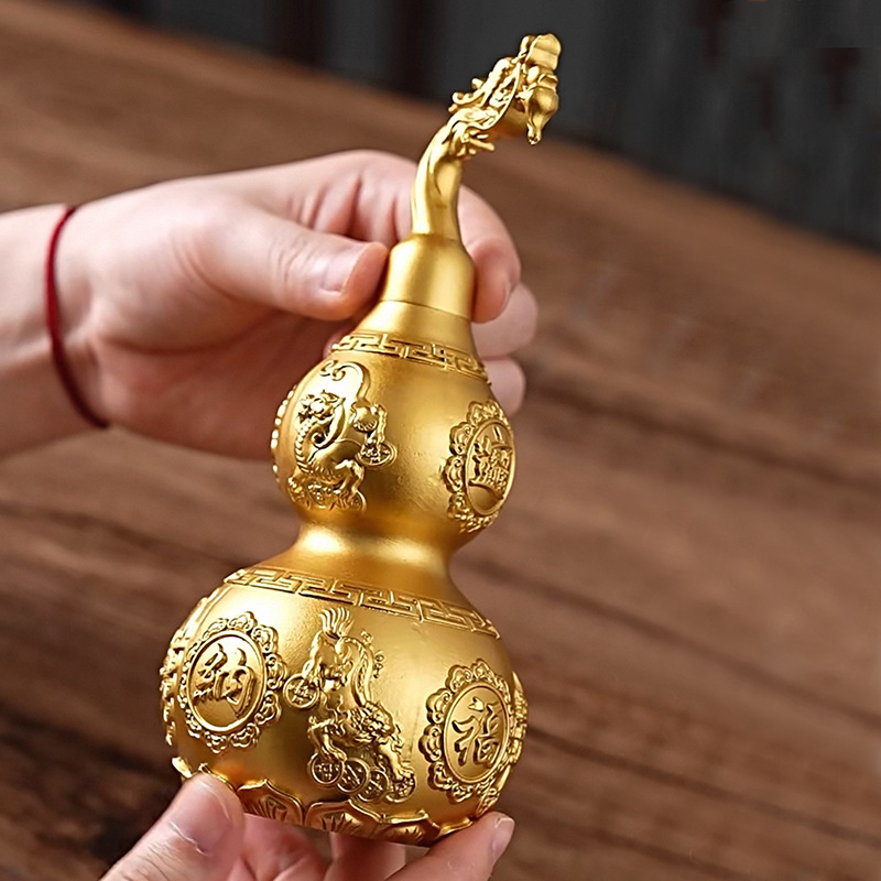 厂家批发 黄铜制作 神兽 龙头葫芦 铜葫芦  黄铜葫芦 家居摆件