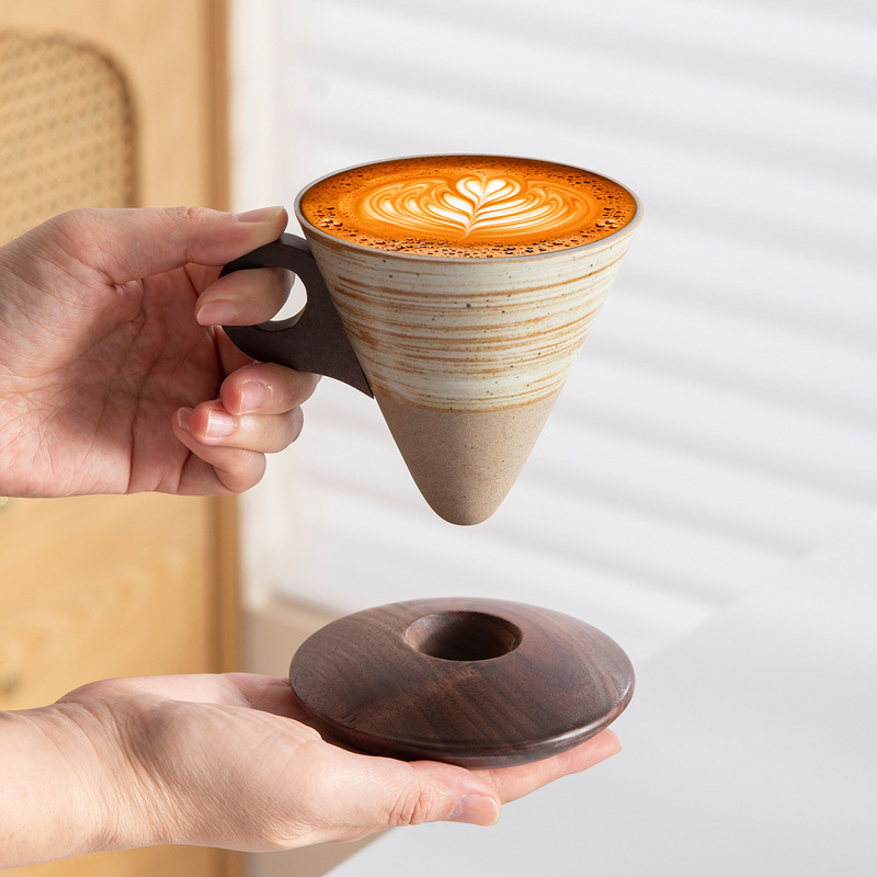 Bohemian Coffee Cup Set Ceramic Creative Afternoon Tea Cup Design Niche Retro Rustic Latte Art Cup Bohemian Coffee Cup Set Ceramic Creative Afternoon Tea Cup Design Niche Retro Rustic Latte Art Cup