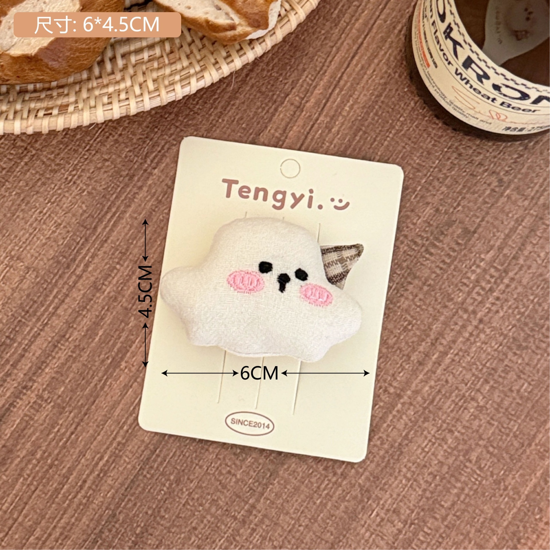 Coreano retro tela broche broche broche de cabello de niña corazón dulce lindo broche de frangeo al por mayor