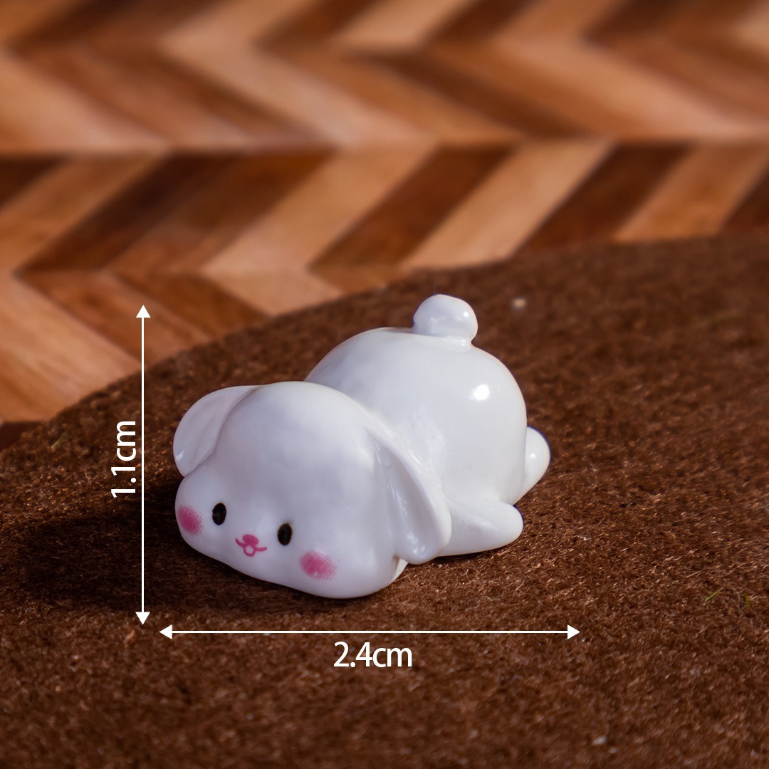 단색 광택 흰색 토끼