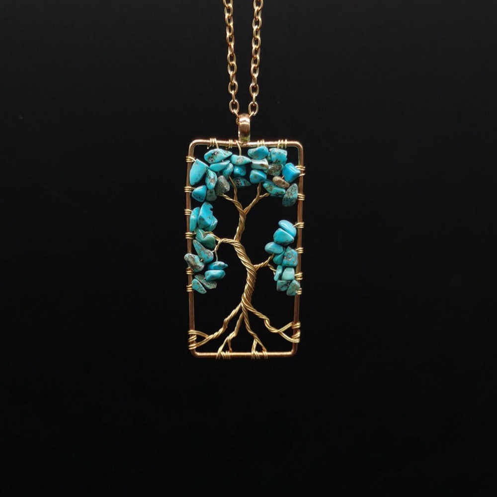 Ethnic Style Tree Crystal Plating Pendant Necklace 1 Piece display picture 7