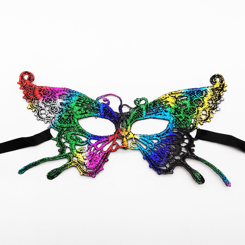 Máscaras de encaje transfronterizas, máscaras de encaje de fiestas de Halloween, máscaras de ojos especiales para carnaval de Halloween