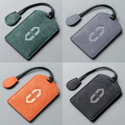 Car key bag — Minimalist Card Key Case - dark-green-ask-the-world-simple-rope