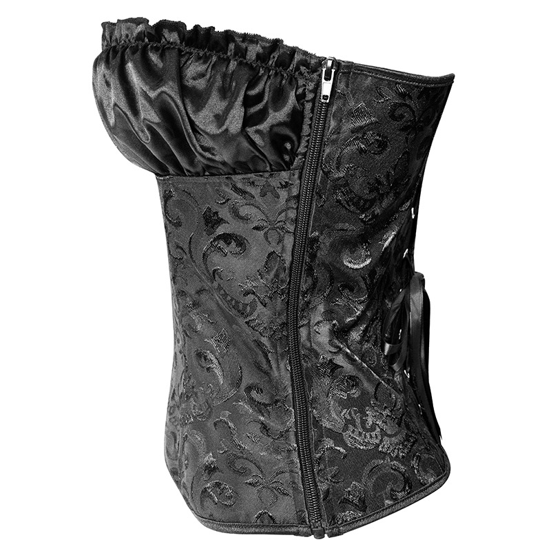 Europeos y estadounidenses corset de encaje abdominal sexy jacquard vintage corte vestimenta de cuerpo