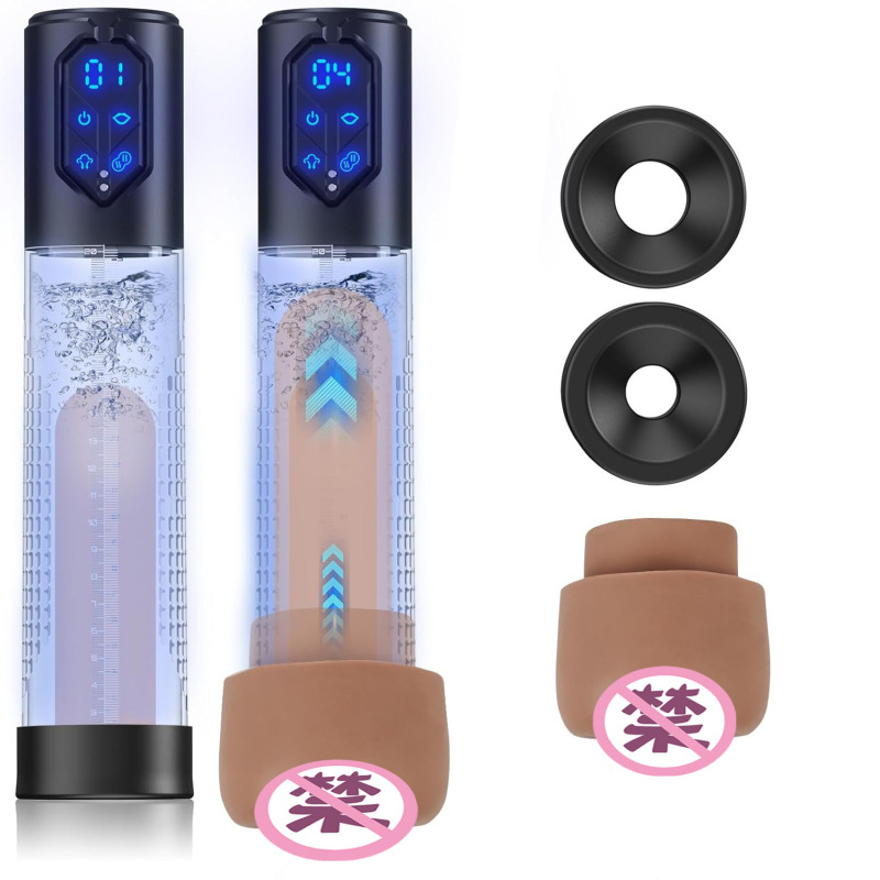 Electric Penis Pump, Male Penis Extender, Desensitizing Masturbation Trainer, Negative Pressure Hydrotherapy Exercise Device, Erection Aid and Enlargement Device