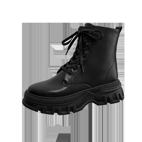  New Men's Martin Boots British Style Motorcycle Boots High Top Leather Trendy Forest Perennial Men's Boots Large Size