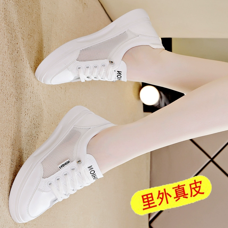 Белые женские кроссовки лето 2025, новые дышащие сетчатые кроссовки для женщин, спортивная обувь для женщин, тонкие сетчатые женские модели