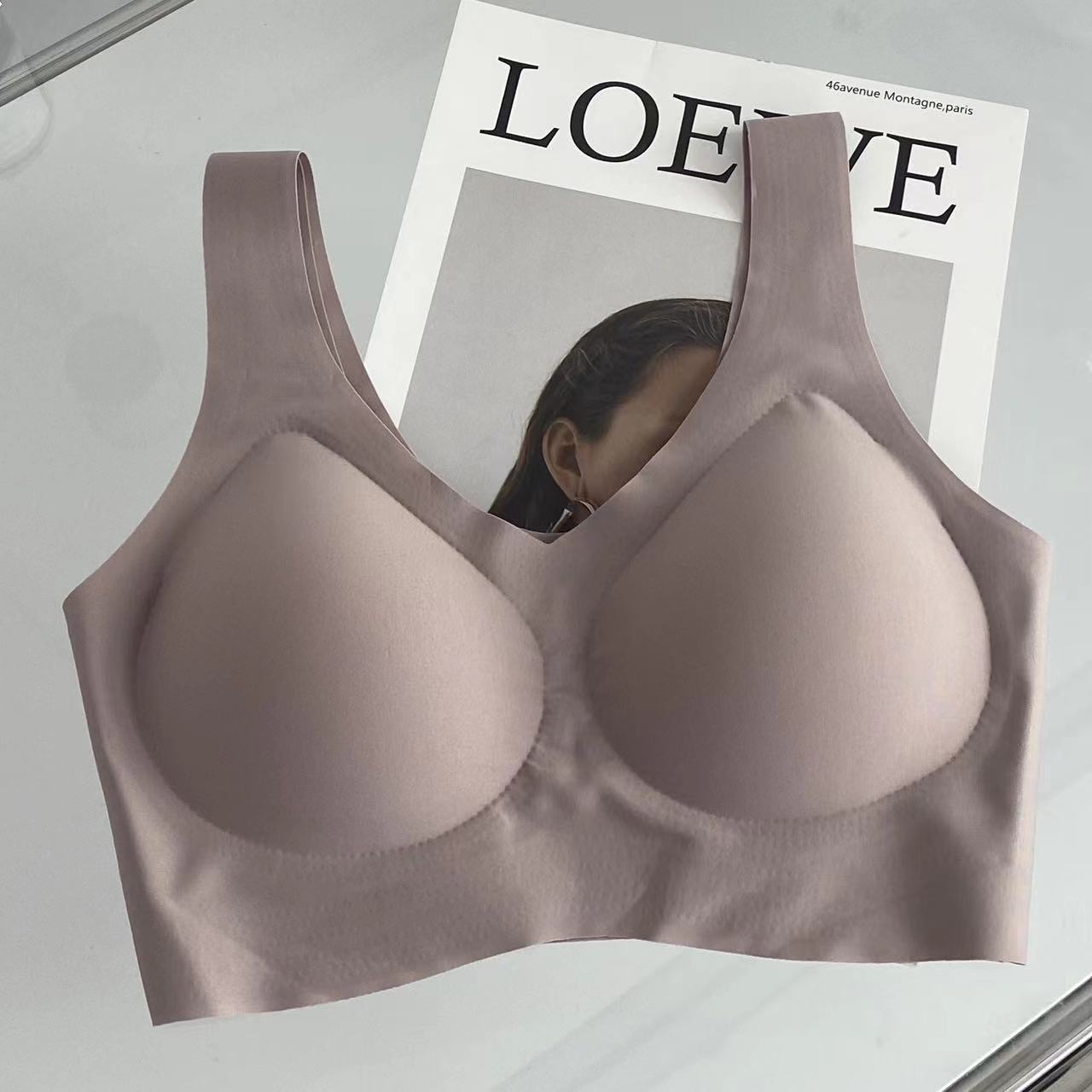 [Alta calidad] taza fija integrada ropa interior fina sin costuras cómodo deportes inalámbrico belleza chaleco sujetador