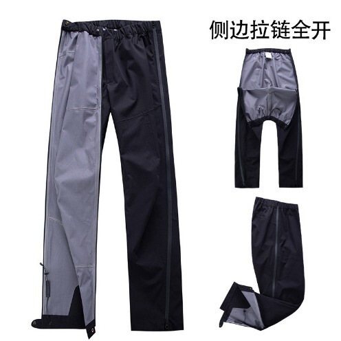 Hardshell Single-Layer Side-Zipper Men's Outdoor Pants for Spring and Autumn, Windproof and Waterproof, Lightweight Hiking Pants for Outdoor Sports and Leisure