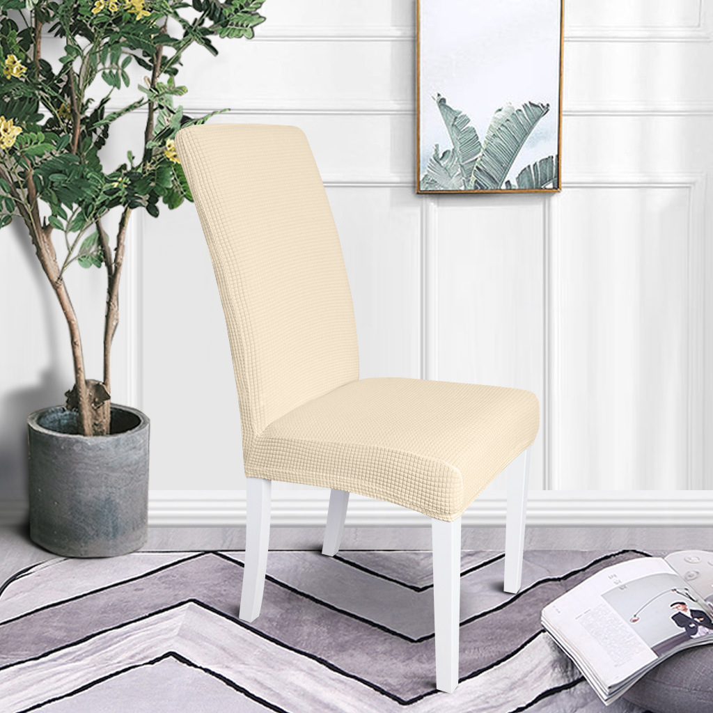 Transfronterizo al por mayor elástico agitado cubierta de silla de terciopelo general color sólido engrosado fábrica de cubierta de silla de restaurante hotel