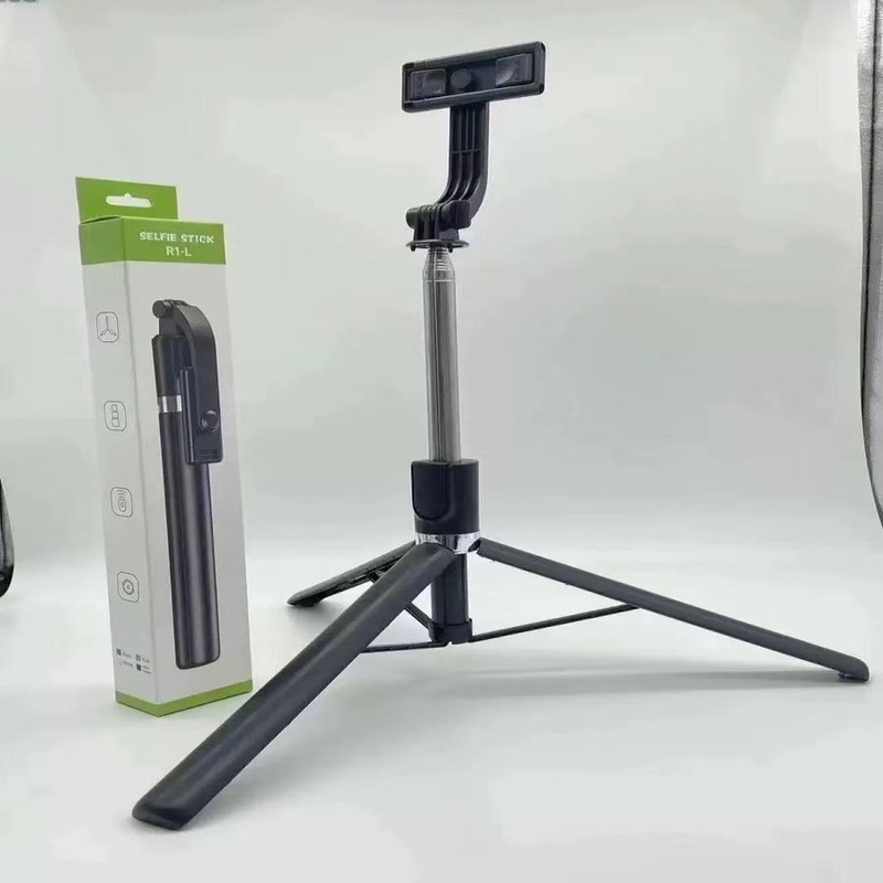1.7メートル携帯電話自撮り棒R1s-L bluetooth三脚一体式床置き伸縮棒携帯デスクトップ怠け者震え|undefined