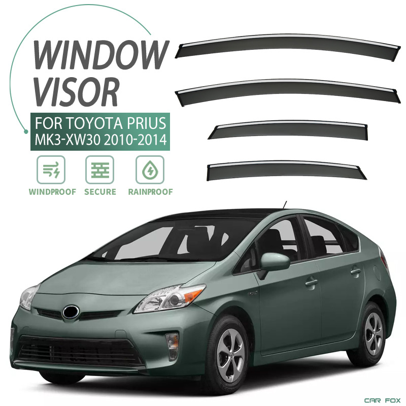 For Toyota PRIUS Rain and Sunny Windshield Car Window Rain Eyebrow Side Window Deflector PRIUS Window visor