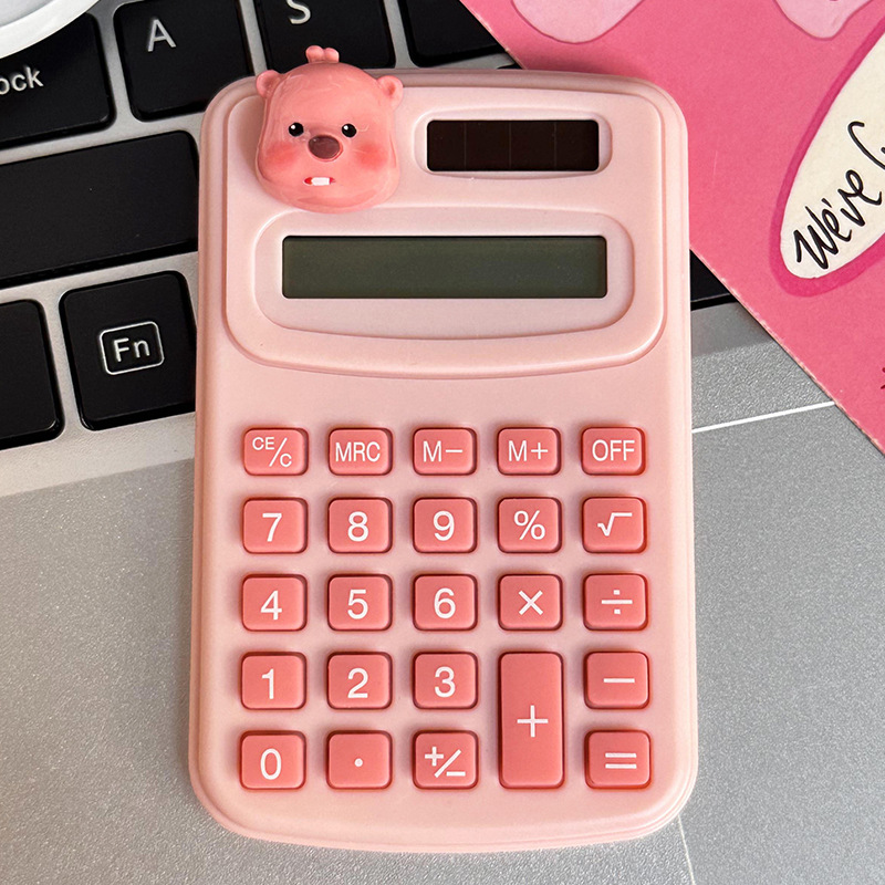Calculadora de dibujos animados lindo creativo estudiante cultura de oficina producto de alto valor mini computadora portátil al por mayor
