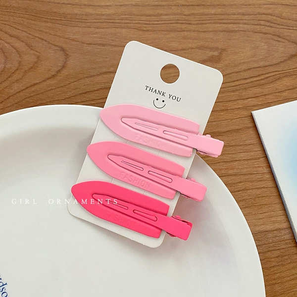 Pink duckbill clip [card paper+OPP bag separately packaging]