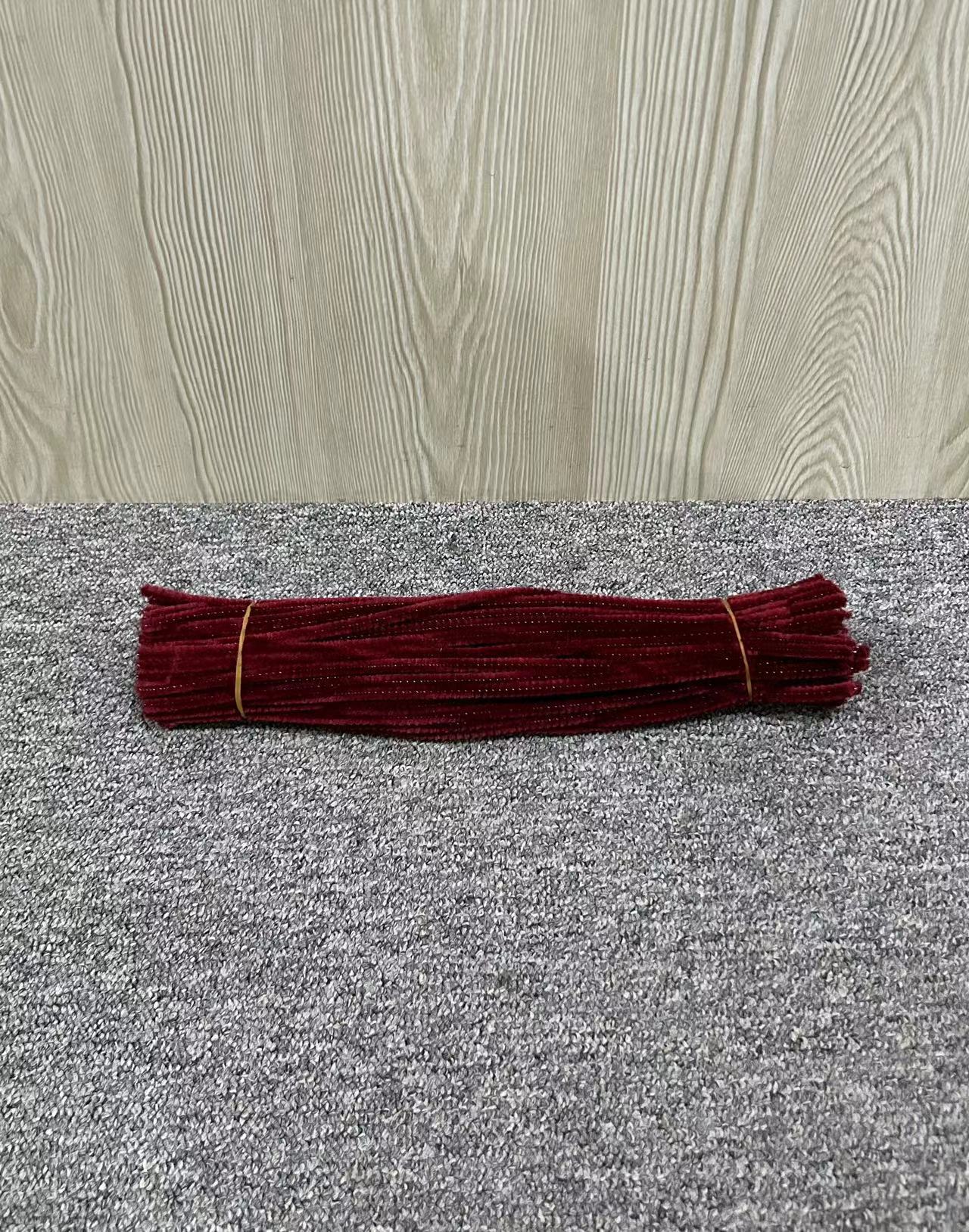 Colorido Raíz de lana Twist stick tira de lana accesorios de arcilla jardín de infantes DIY material hecho a mano limpiador de tuberías