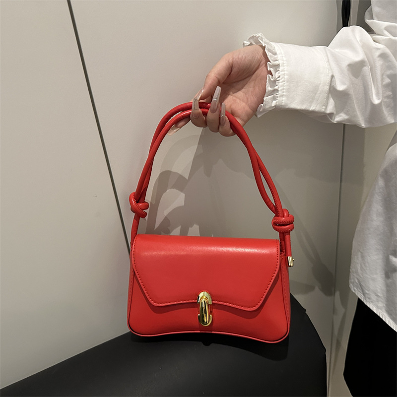 Bolso de hombro simple coreano, bolso de moda, bolso pequeño, bolso cuadrado simple, otoño 2025, nuevo bolso bajo la axila de estilo extranjero.