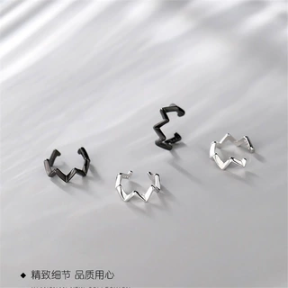 【高品质】925镀银波浪耳夹小众夏耳骨夹2025年新款潮无耳洞耳钉