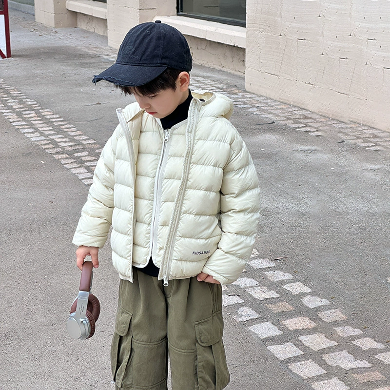 Children's winter velvet down jacket, keep warm vest, duck down