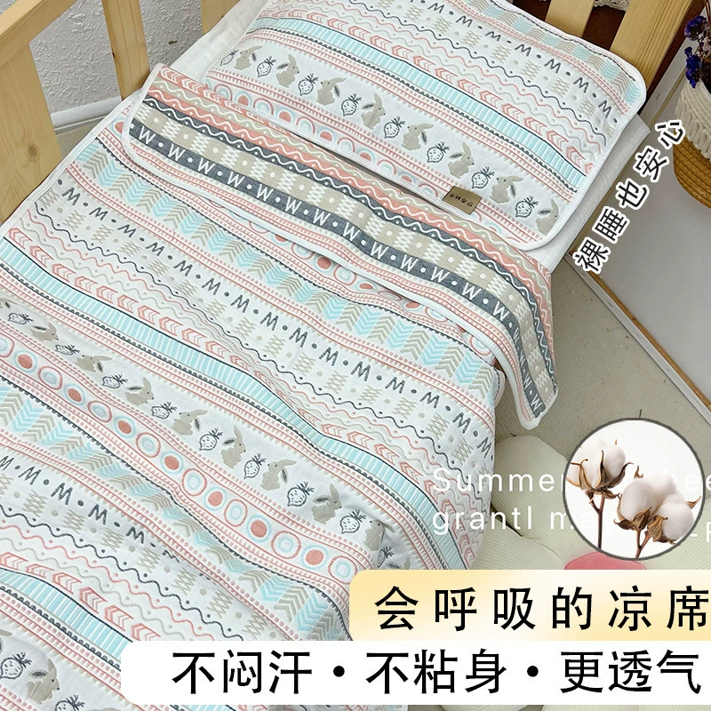 Шестислойные хлопчатобумажные марлевые мягкие коврики, дышащие и всасывающие пот весной и летом