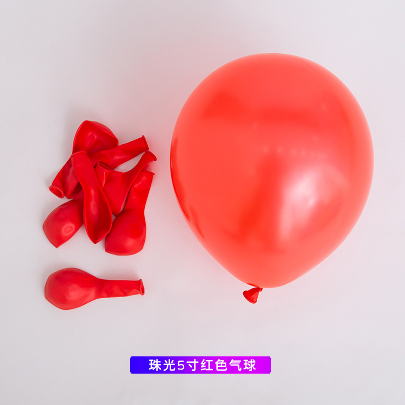 Rojo perlado de 5 pulgadas (100)