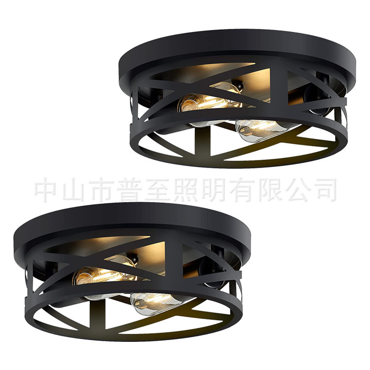 Amazon Meigu Black recessed ceiling lamps are suitable for cross-border retro ceiling lamps in corridor farmhouses