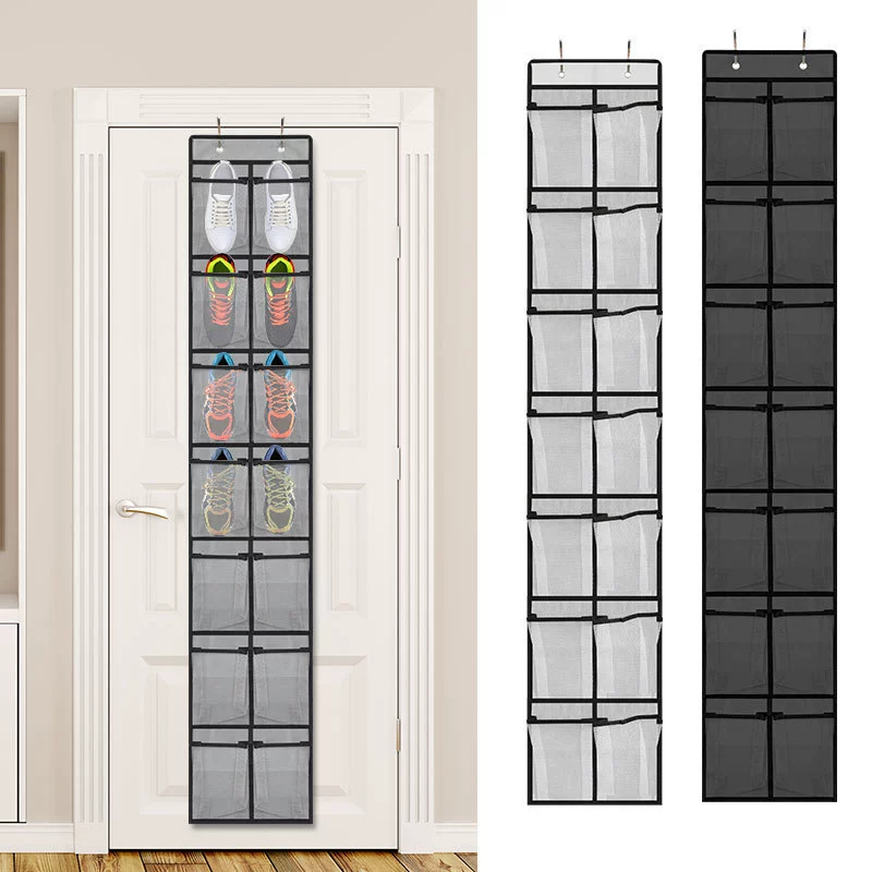 Настенный органайзер для обуви на 14 отделений из дышащей нетканой сетки, подвесная сумка-органайзер для обуви.