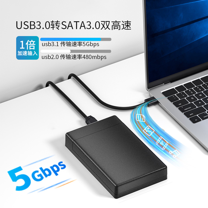 3.5 Caja de disco duro móvil de pulgadas SATA lector externo computadora SSD disco duro mecánico de estado sólido de 2,5 pulgadas transfronterizas