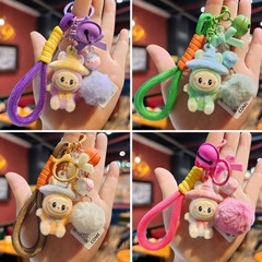 漫画人形リトルシープキーホルダーかわいい面白いラブブ人形ペンダント学生スクールバッグキーホルダーペンダント