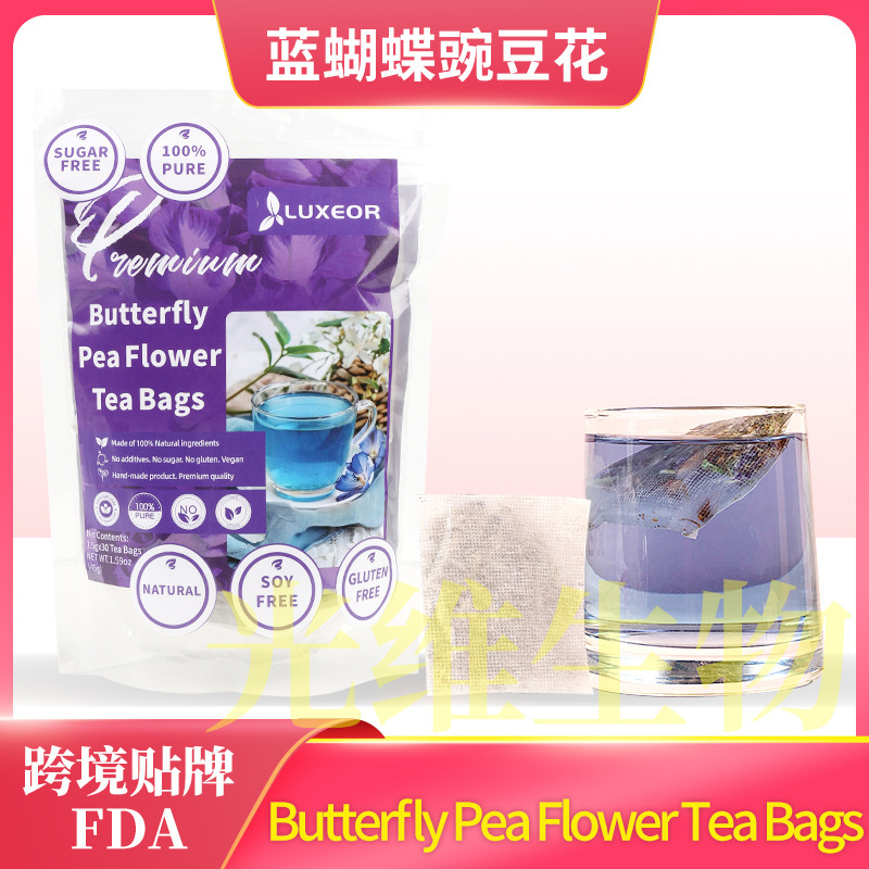 Butterfly Pea Flower Tea Bags Blue Butterfly Pea Flower 30 Packs of Dried Butterfly Pea for Export