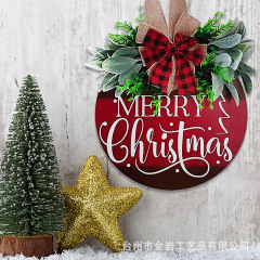 クロスボーダー新作クリスマス木製ドア看板前門飾りストラップ高級感雰囲気アレンジ用品掛け飾りバッチ