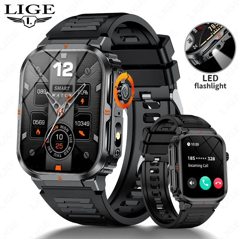 Smartwatch mit Bluetooth-Anruffunktion, 1,75-Zoll-HD-Display, Herzfrequenz- und Blutsauerstoffmessung, multifunktionales Armband für Sport und Fitness_voghion.com