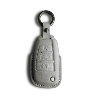 Suitable for Audi Keychain: Car key bag - audi-e-model-elephant-gray-cover-round-buckle