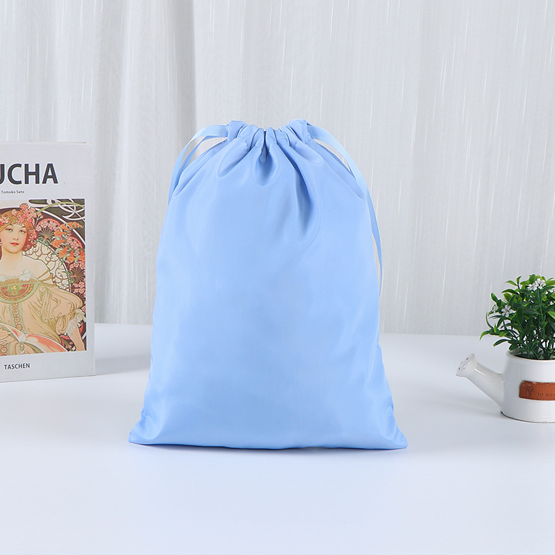 Bolsillo de cuerda de color sólido personalizado joyería bolsas de embalaje zapatos ropa cuerda de tracción bolsa de almacenamiento impermeable logotipo