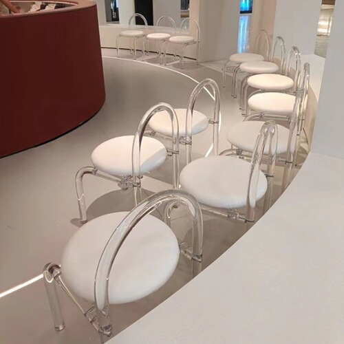 z% Internet celebrity dressing table makeup chair acrylic transparent chair bedroom balcony fairy chair Xiaohongshu recommended meal