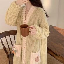 珊瑚绒睡衣冬季女款加绒加厚新款秋冬款法兰绒毛绒爆款毛毛睡衣