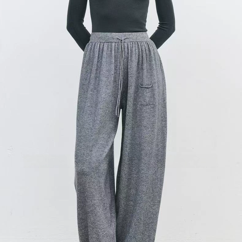 UNICA/Уютный и расслабляющий _ инновационный бог брюки формы кашемировая шерстяная смешанная веревка фонарь повседневные брюки