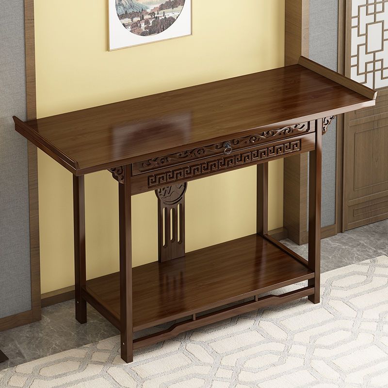 Altar for Home Use, Incense Table, Buddhist Cabinet, Shrine Cabinet, Chinese-Style Entrance Table, Solid Wood God of Wealth Cabinet, Shrine Cabinet, Offering Table, Strip Case