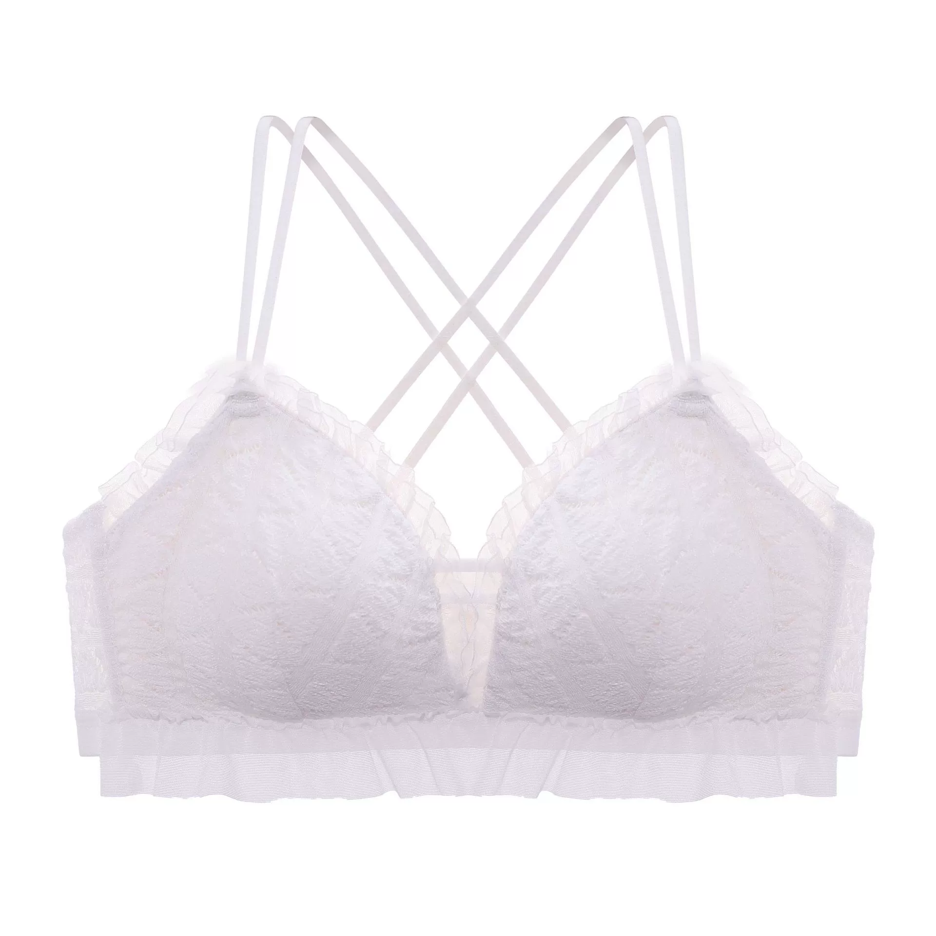 Бюстье/бюстье без шнуров lace Wireless Bralette (подростковая девушка), японский стиль с оборкой, размеры 32/70–38/85 AB