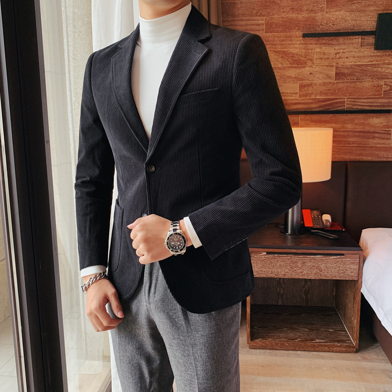 Primavera 2022 traje casual de los hombres traje de negocios de ocio urbano chaqueta duradera traje de pana chaqueta de los hombres