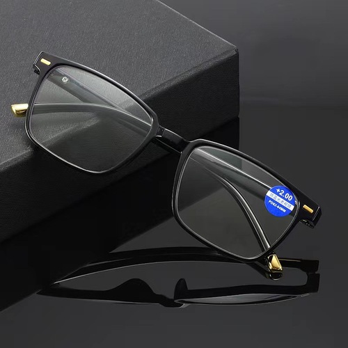 New square HD resin anti-blue light reading glasses for both men and women, retro reading glasses for middle-aged and elderly people