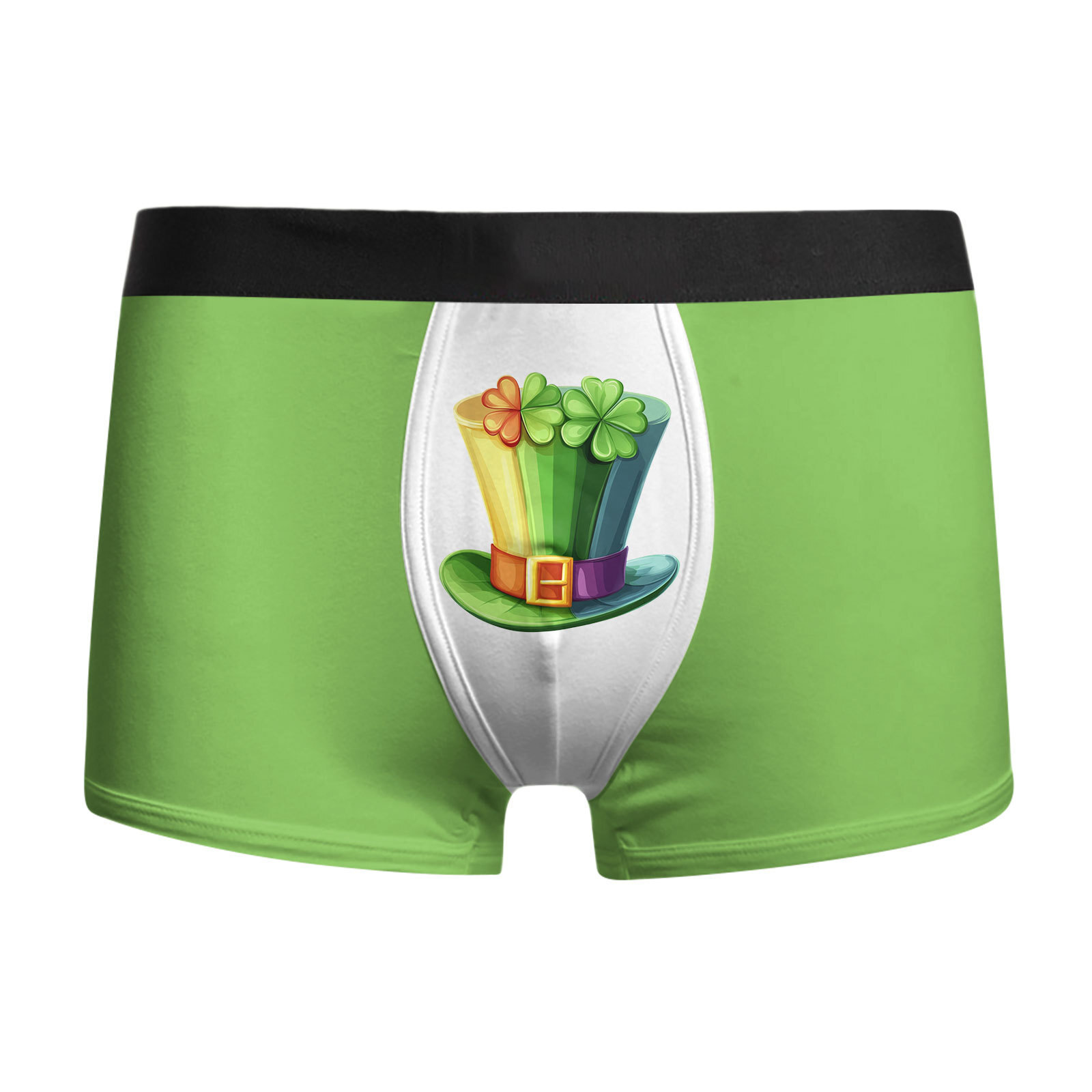 Ropa interior para hombres, ropa interior para hombres, calzoncillos bóxer transpirables baratos, pantalones cortos bóxer con estampado de trébol de cuatro hojas de vacaciones MP01