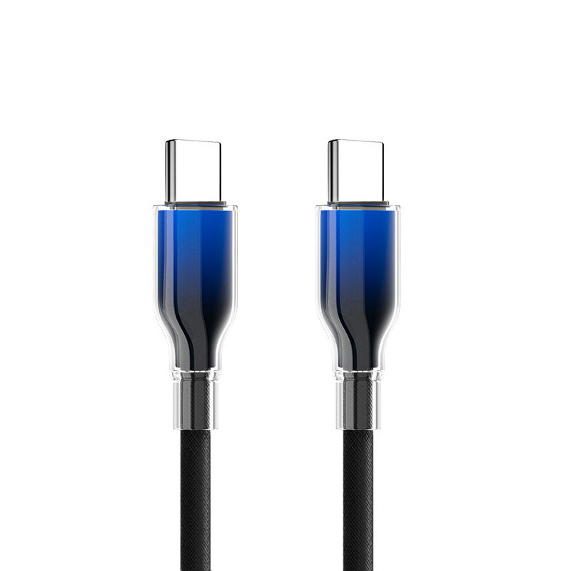 透明な氷の結晶携帯電話織りデータケーブル Apple 1516 Huawei Xiaomi 携帯電話超高速充電データケーブルに適しています|undefined